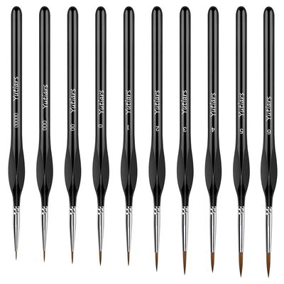10 Pieces Fine Detail Paint Brush Miniature Painting Brushes