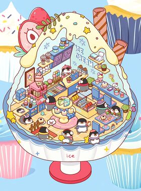 1Set DIY 3D Irregular Smoothie Miniature Scene Stickers Visu