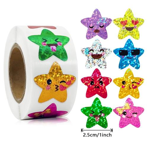 100-500pcs Glitter Star Stickers for Kids School Teacher Rew