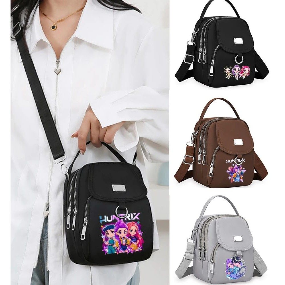 KPop Demon Hunters Durable Women Mini Bag 3 Layers Shoulder