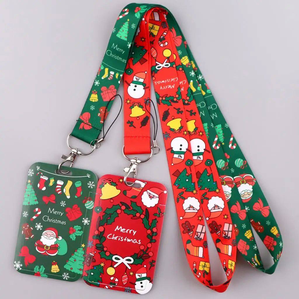 Christmas Lanyard For Key ID Card Cover Badge Holder Busines
