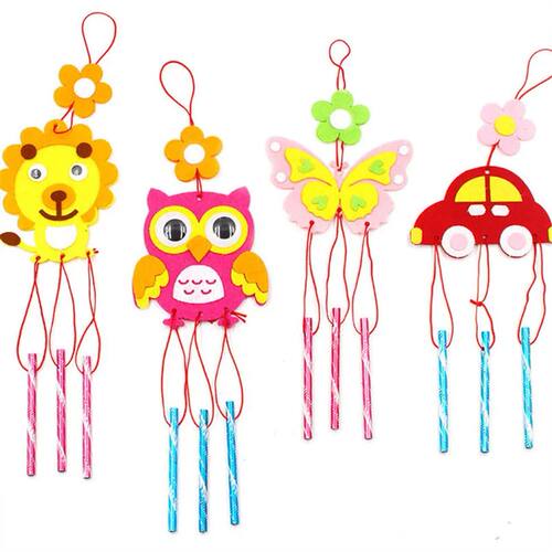 4Pcs/set Children DIY Wind Chimes Handmade Craft Toy Kits Wi