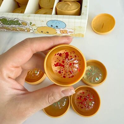 Mini Dumplings Squishy Steamer Bun Squeezable Toys Set Soft