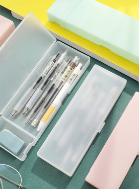 Diy Simple Transparent Frosted Stationery Box Student Multif