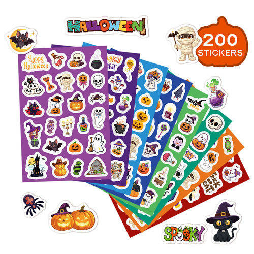 Halloween Stickers 200 8 Children Diy Cartoon Stickers Holid