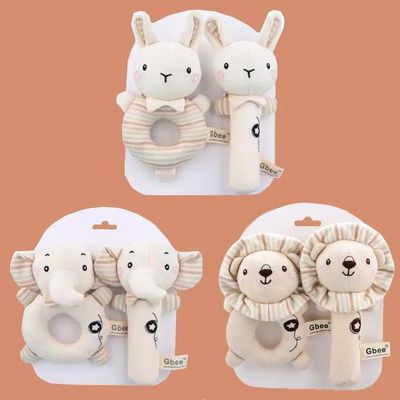 Organic Cotton Hand Rattle Baby Soothing Toy Infant Baby Rat