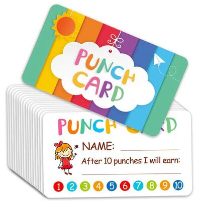 50/100/200Pcs Punch Cards Reward Incentive Card for Classroo