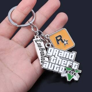 Game PS4 GTA5 Keychain GTA V Grand Theft Auto 5 Star Muti Pe