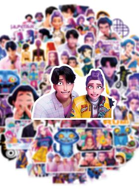 10/60pcs New Anime KPop Demon Hunters Stickers Aesthetic DIY