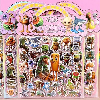 Italian Brainrot Animals Bubble Stickers for Kids Waterproof