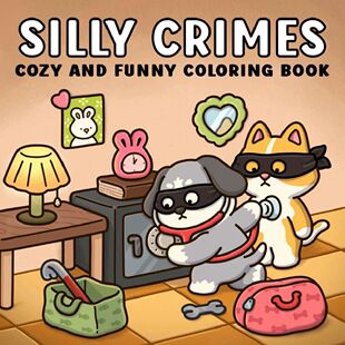 Silly Crimes: Cozy and Funny Coloring Book  for Adults Cute