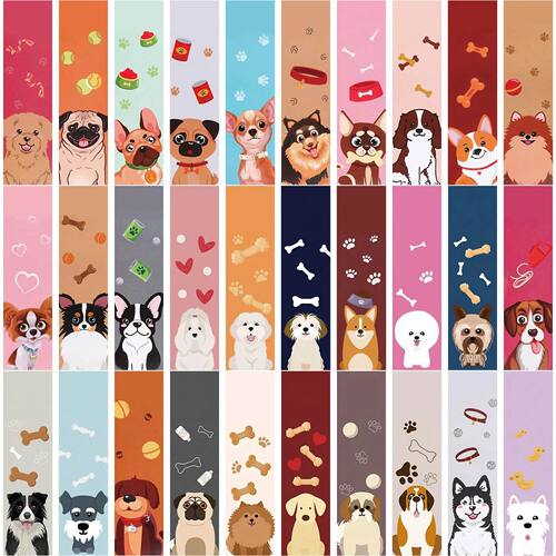 30Pcs Cute Animals Dog Bookmarks Teacher Prizes for Students