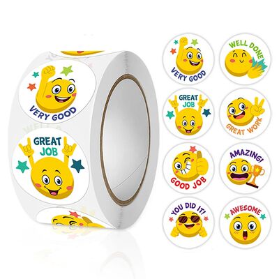 100-500pcs Reward Stickers For Kids Teacher Cartoon Incentiv