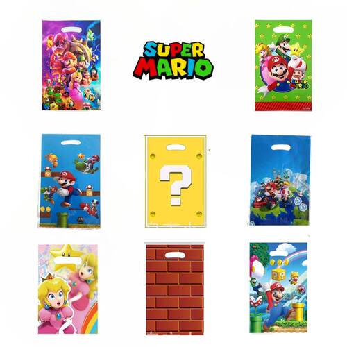 20pcs Super Mary Anime Gift Bags Holiday Decoration Birthday