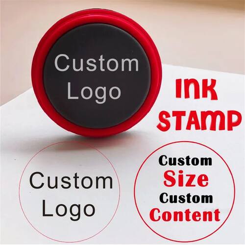 Personalized Logo and Text Self inking Stamp custom your own