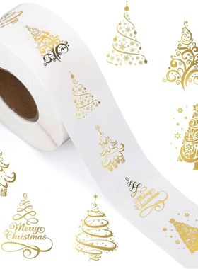 100-500pcs Transparent Christmas Tree Stickers Party Christm