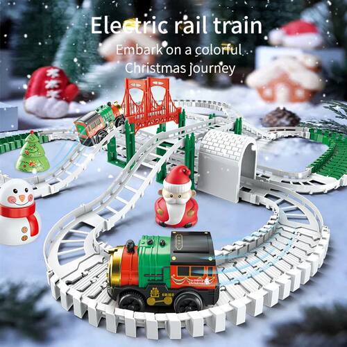 Christmas Track Car Train Toys Children Electric Track Toy C