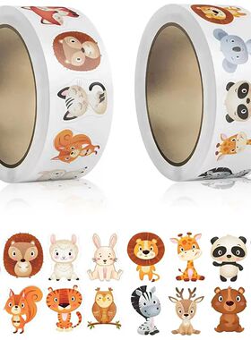 500pcs Animal Stickers for Kids,1 Inch Cute Reward Sticker i