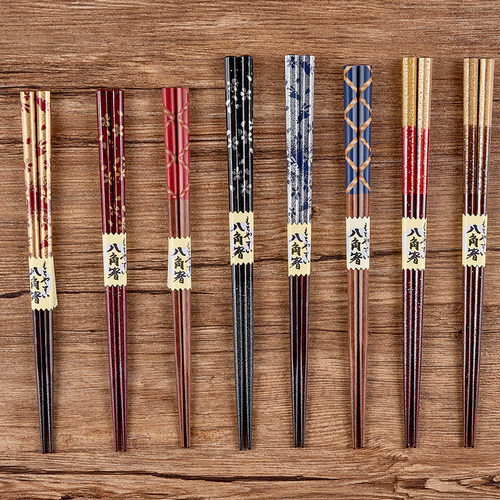 日本装进口筷子河合木八角筷头