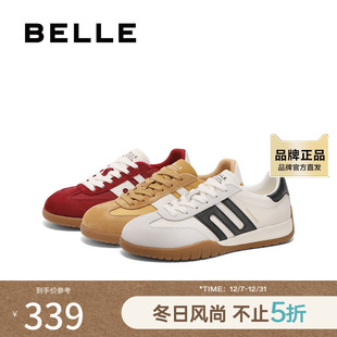 子运动休闲板鞋 百丽跑道复古德训阿甘鞋 女鞋 春新款 D3Y1DAM5预 女款