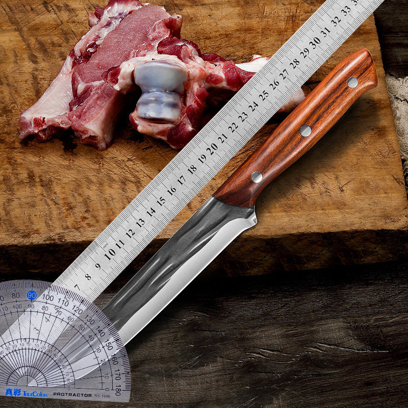 高碳钢商用手工锻打剔骨杀猪专用刀具分割猪肉剔肉吹毛断发杀牛刀