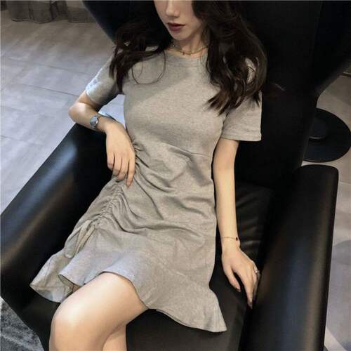 夏季港风小个子辣妹抽绳