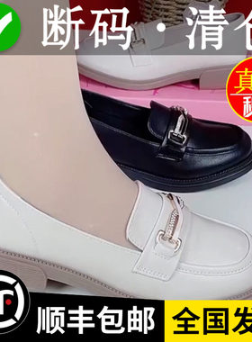 一脚蹬真皮春季新款单鞋平底休闲