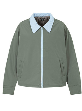 美式复古新款翻领外套跨境时尚撞色纯色拼接夹克百搭外套