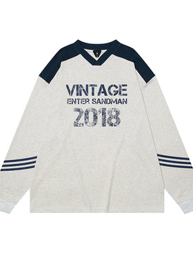 TIME TRAVEL RETRO STYLE LONG SLEEVE 时空穿梭复古风印花T恤