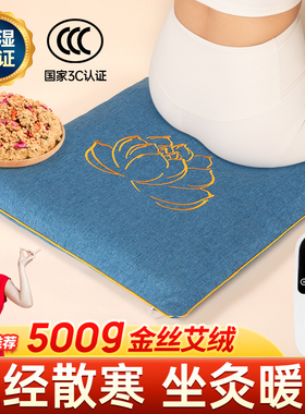 艾灸坐垫子电加热艾绒艾草热敷包毯发热办公室臀部屁股久坐暖屁垫