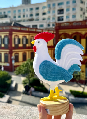 澳门万象画廊｜葡国里斯本天气鸡变色鸡摆件家居礼物摆件小号中号