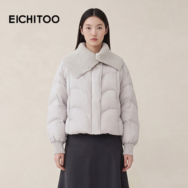 爱居兔短款宽松羽绒服2025年冬季新款时髦显瘦大翻领时尚外套,女装/女士精品,羽绒服,淘宝优惠券,粉丝福利购,淘宝优惠卷