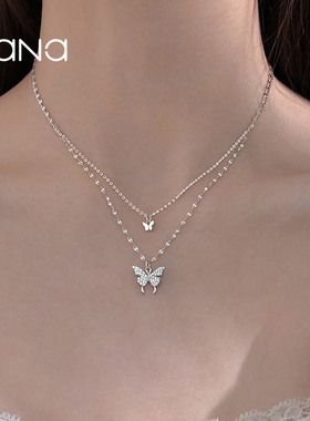 蝴蝶项链vana纯银女生