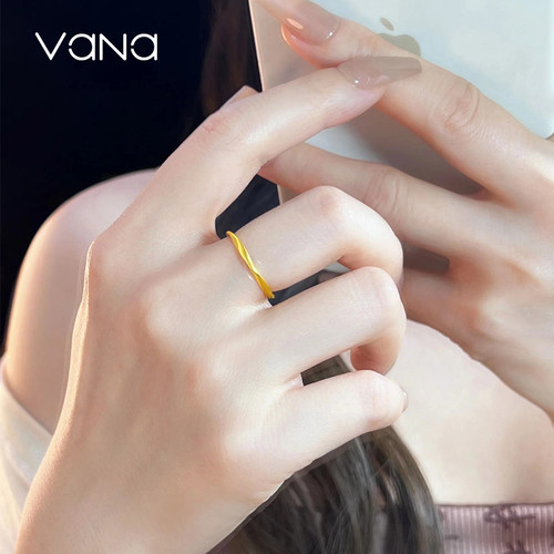 vana足金莫比乌斯戒指5G女