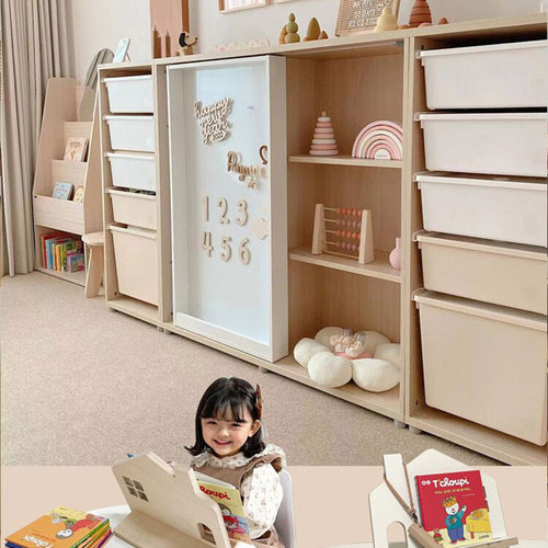 北欧ins儿童绘本架玩具收纳柜
