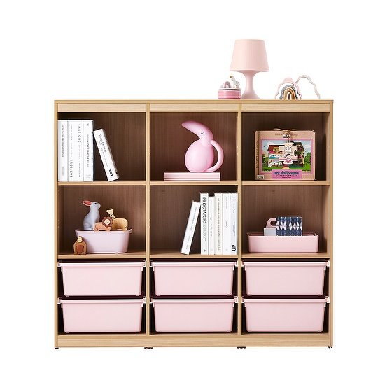 北欧风 实木环保 儿童绘本架 书架 婴幼儿玩具收纳柜 宝宝收纳柜