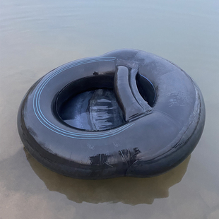 新款加厚耐磨防扎轮胎船下网内胎快充大气阀皮划艇单人钓鱼橡胶船