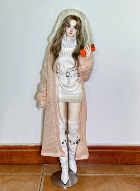 BJD娃衣长款毛衣外套 id75 am77 yc77 dk75 impl68超模体 大女68