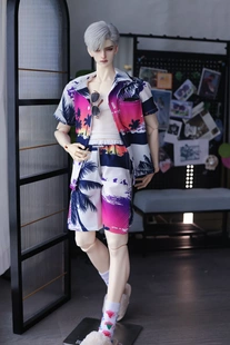 Bjd娃衣75叔沙滩衬衫短裤 id75 dk75 yc77 dz75 uf1.0 uf2.0 am77