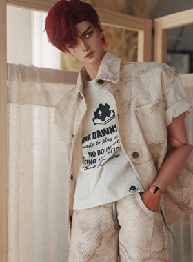 BJD娃衣75叔77叔坎肩衬衫外套 废士风色系