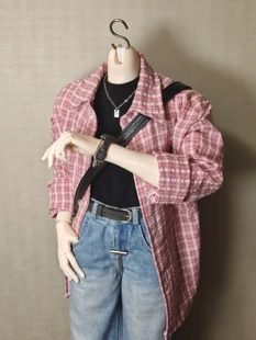 多色可选Bjd娃衣格子75叔休闲宽松衬衫 id75dz75uf75壮瘦77叔通穿