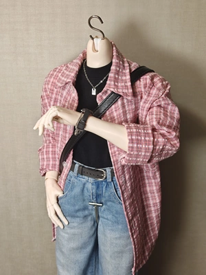 多色可选Bjd娃衣格子75叔休闲宽松衬衫id75dz75uf75壮瘦77叔通穿