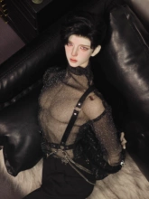 BJD娃衣75叔77叔闪闪透视高领打底衫 高弹力裤 大四特四也有同款