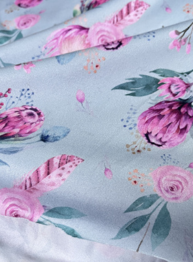 针织布料夏装印花面料手工DIY printed fabrics 新生儿摄影背景布