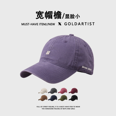 GOLDARTIST复古做旧棒球帽女2025新款春薄款鸭舌帽显脸小男款帽子