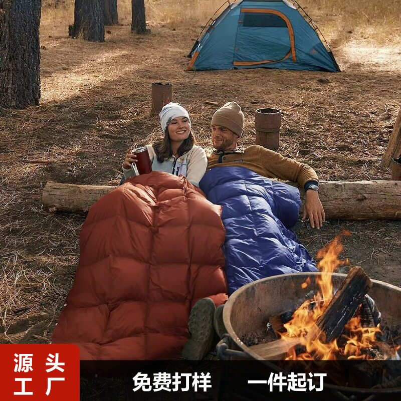 户外野营羽绒棉斗篷绗缝披肩毯子户外露营家居午休午睡保暖重力毯