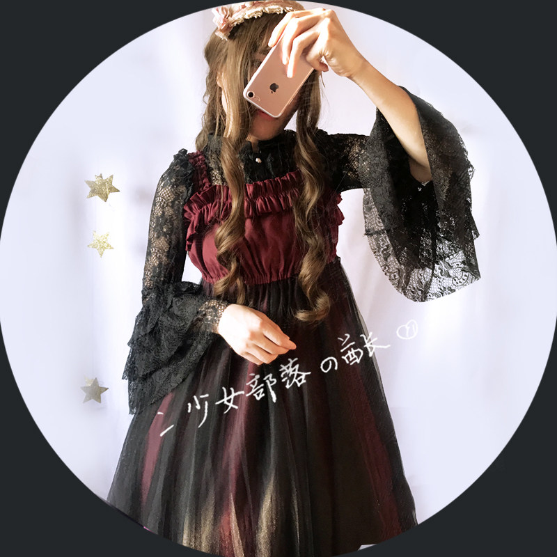 日系朋克哥特式高腰纱裙jsk背心裙荷叶边连衣裙女Lolita吊带裙子|msdalam kategori Butik wanita / wanita, pakaian - dari Buy2taobao.com untuk memberikan perkhidmatan ejen Taobao profesional membeli