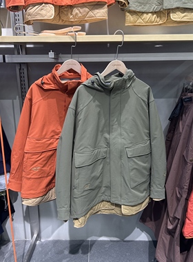 phenix菲尼克斯25新防水棉服男女款可脱卸连帽棉衣外套PI43UHJ29