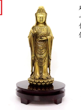 全铜普陀山同款观音佛像工艺品