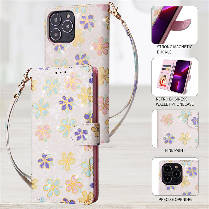 适用于16promax皮套15苹果14手机壳13插卡11钱包7plus翻盖A35三星S22防摔S24Ultra软S23FE保护套A55女S20+s21